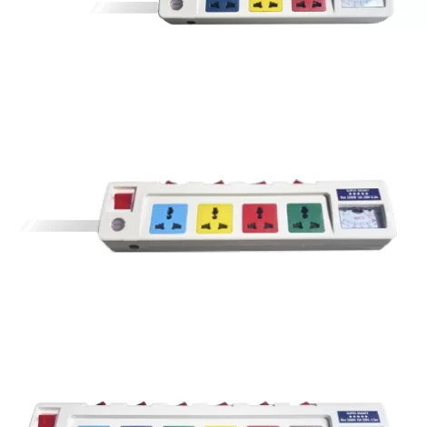 Ổ CẮM CÓ ĐỒNG HỒ BÁO ĐIỆN ÁP HOẶC CÔNG SUẤT, CÓ CÔNG TẮC CHO TỪNG Ổ CẮM (POWER OR VOLTAGE INDICATOR, OUTLET HAVE THEIR OWN SWITCHES)