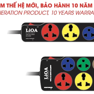 Ổ CẮM ĐA NĂNG KẾT HỢP CÔNG SUẤT TỐI ĐA 10A 220VAC MAX 2200W (UNIVERSAL EXTENSION OUTLET TOTAL 10A 220VAC MAX 2200W)